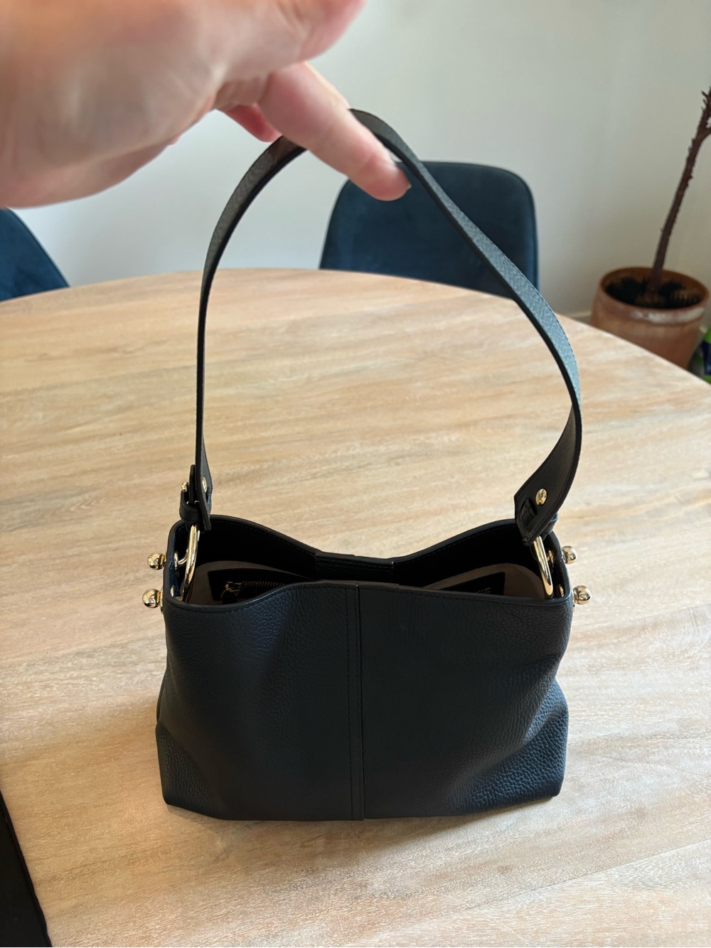 Strathberry Black Lana Hobo Bag with Adjustable Crossbody Strap - Picture 2 of 10